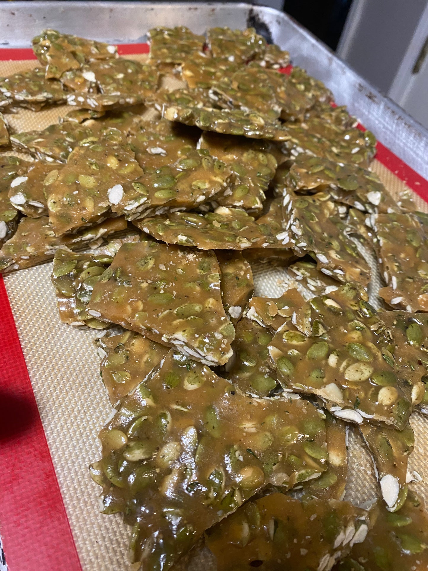Rosemary and Pumpkin Seed Brittle